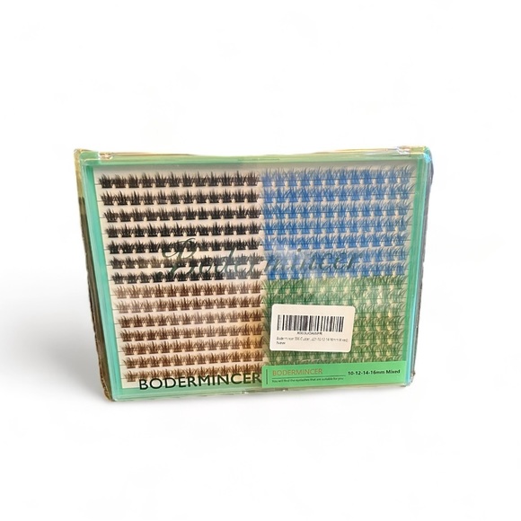 336 Clusters Black+Brown+Blue+Green Color Mixed D Curl Lashes 10-12-14-16mm - Picture 7 of 8